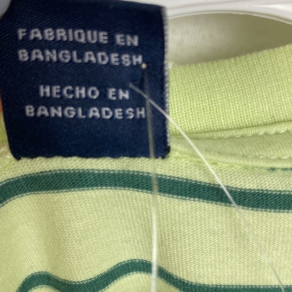 Nautica lime green striped shirt boys size 14/16 NWT! - Picture 9 of 9